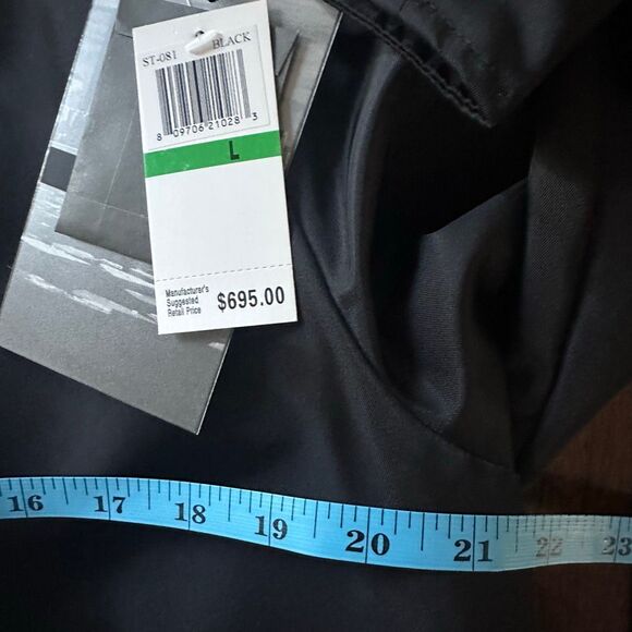 Jane Post $695 Iconic Princess Rain Slicker jacket black womens large NWT - Picture 7 of 8